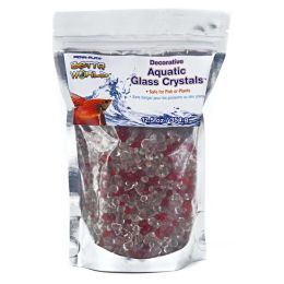 Penn-Plax Betta World Aquatic Glass Crystal D?cor Crystal Sand White, Red 12.5 oz