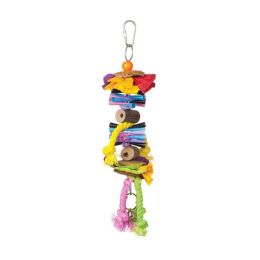 Prevue Pet Products Tropical Teasers Party Time Bird Toy Multi-Color 3.5 in x 8 in Small