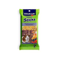 Vitakraft Crunch Sticks Wild Berry & Honey Flavored Glaze Treat for Guinea Pig 3.75 oz 2 Count