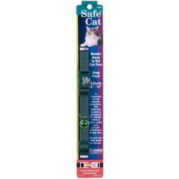 Safe Cat Adjustable Snag-Proof Nylon Breakaway Collar Hunter Green 3/8 in x 8-12 in