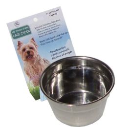 Lixit Stainless Steel Dog Crock Silver 10 Ounces