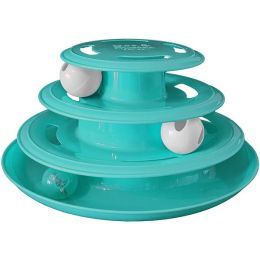 Doc & Phoebe Forever Fun Treat Track Cat Treat Dispenser Blue 5.25in