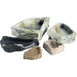 Fluker's Repta-Bowl Non-porous Food and Water Bowl Multi-Color 3 in Extra-Small