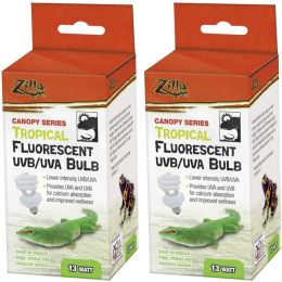 Zilla Canopy Series Fluorescent UVB/UVA Bulbs Tropical 13 W