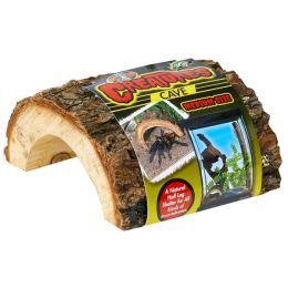 Zoo Med Creatures Cave Half Log Brown Medium