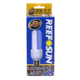 Zoo Med Reef Sun 50/50 Daylight and Actinic 420 Phospor Mini Compact Fluorescent Lamp White, Blue 5 in