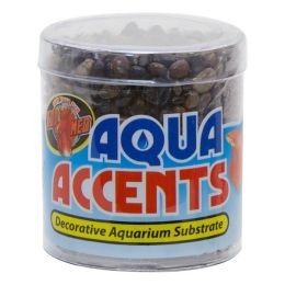 Zoo Med Aqua Accents River Pebbles Dark 8 oz