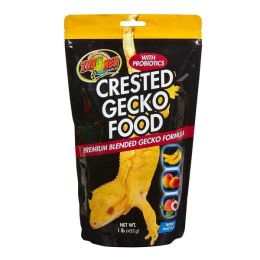 Zoo Med Crested Gecko Food Premium Blended Tropical Fruit Dry Food 1 lb