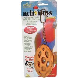 JW Pet ActiviToy Nutcase Bird Toy Orange, Silver Large
