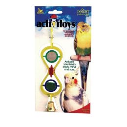 JW Pet ActiviToy Hour Glass Mirror Bird Toy Multi-Color Small Medium