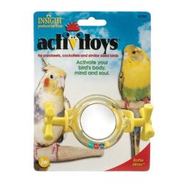 JW Pet ActiviToy Rattle Mirror Bird Toy Assorted Small Medium