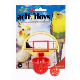 JW Pet ActiviToy Birdie Basketball Bird Toy Multi-Color Small Medium