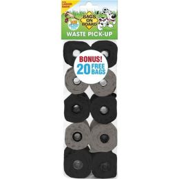 Bags on Board Waste Pick-up Bags Refill Grey, Black 140 Count