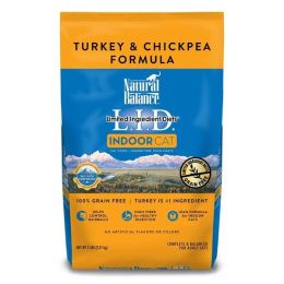 Natural Balance Pet Foods L.I.D. Indoor Dry Cat Food Turkey  Chickpea, 1ea/5 lb