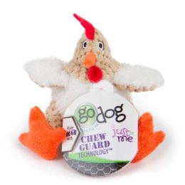 goDog Fat Rooster with Chew Guard Technology Tough Plush Dog Toy
