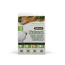 ZuPreem Natural Pelleted Bird Food for Parrots and Conures 20 lb