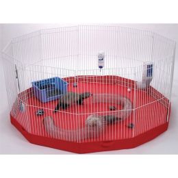 Marshall Pet Products Small Animal Play Pen Mat Red 11 Panel