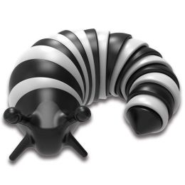 caterpillar funny cat toy decompression (Color: black and white)
