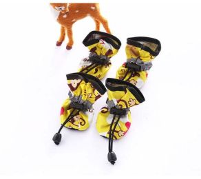 Wholesale pet dog shoes waterproof chihuahua non-slip boots (Color: Little yellow monkey)