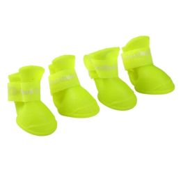 wholesale pet dog rain boots waterproof (Color: Green)