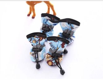 Wholesale pet dog shoes waterproof chihuahua non-slip boots (Color: Little blue monkey)