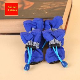 Wholesale pet dog shoes waterproof chihuahua non-slip boots (Color: Blue)