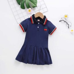 pleated short sleeve dress (Color: Royal blue)